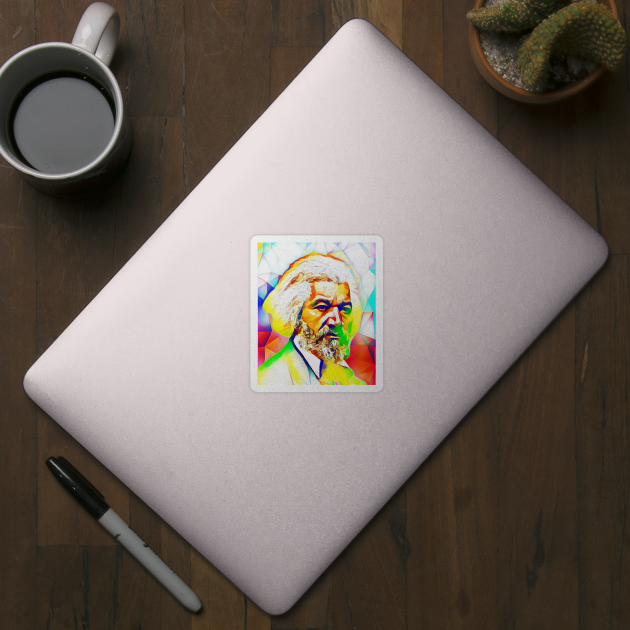 Frederick Douglass Colourful Portrait | Frederick Douglass Artwork 12 by JustLit